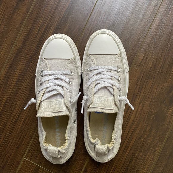 CONVERSE low cut with elastic, light gray. Women’s size 7. - Picture 5 of 5